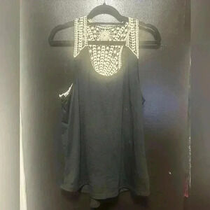 Emory Rose Size Small Lace Back Tank Top Summer Blouse Back Detail Spine